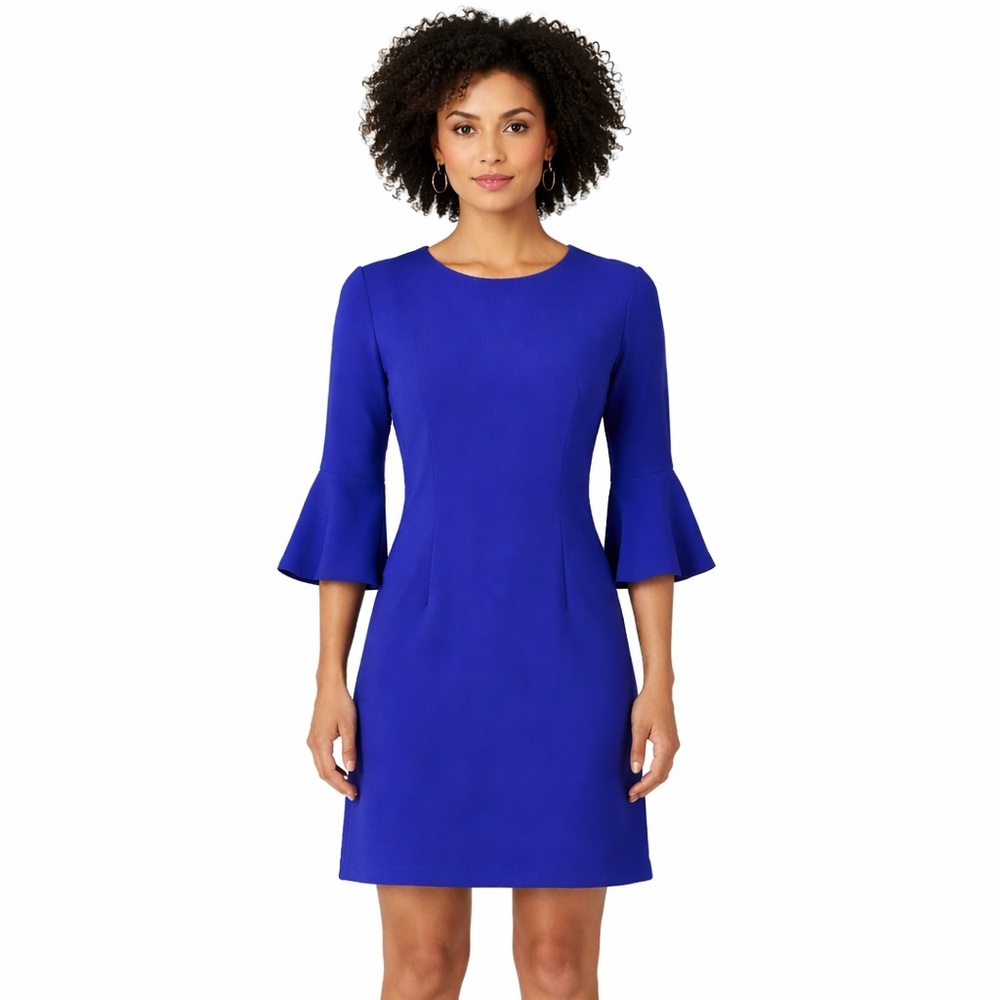 Vince Camuto Blue Bell Sleeve Shift Dress – Size 6P